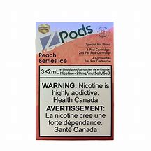 Ziip Pod Pack - Peach Berries Ice 3/PK (Special Nic Blend)[Ontario Stamp]